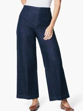 Spanx Zero Waistband Cropped Wide Leg Jeans 1X